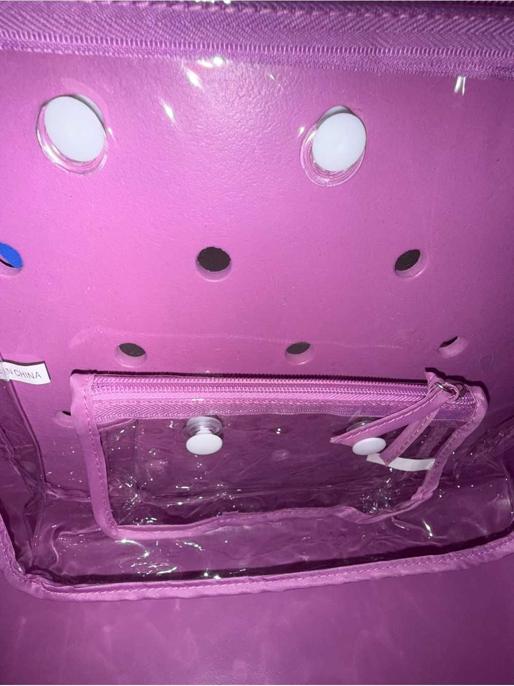 BOGG BAG Pink Perforated Tote - Picture 3 of 7